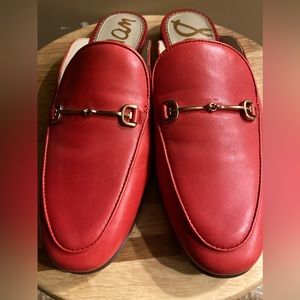 Red 8 1/2 Sam Edelman Linnie loafers
